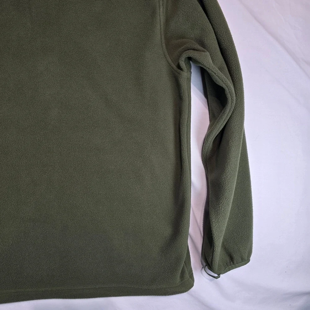LL Bean Mens Fleece Jacket Full Zip Olive Green Medium‎ Tall 0WV94